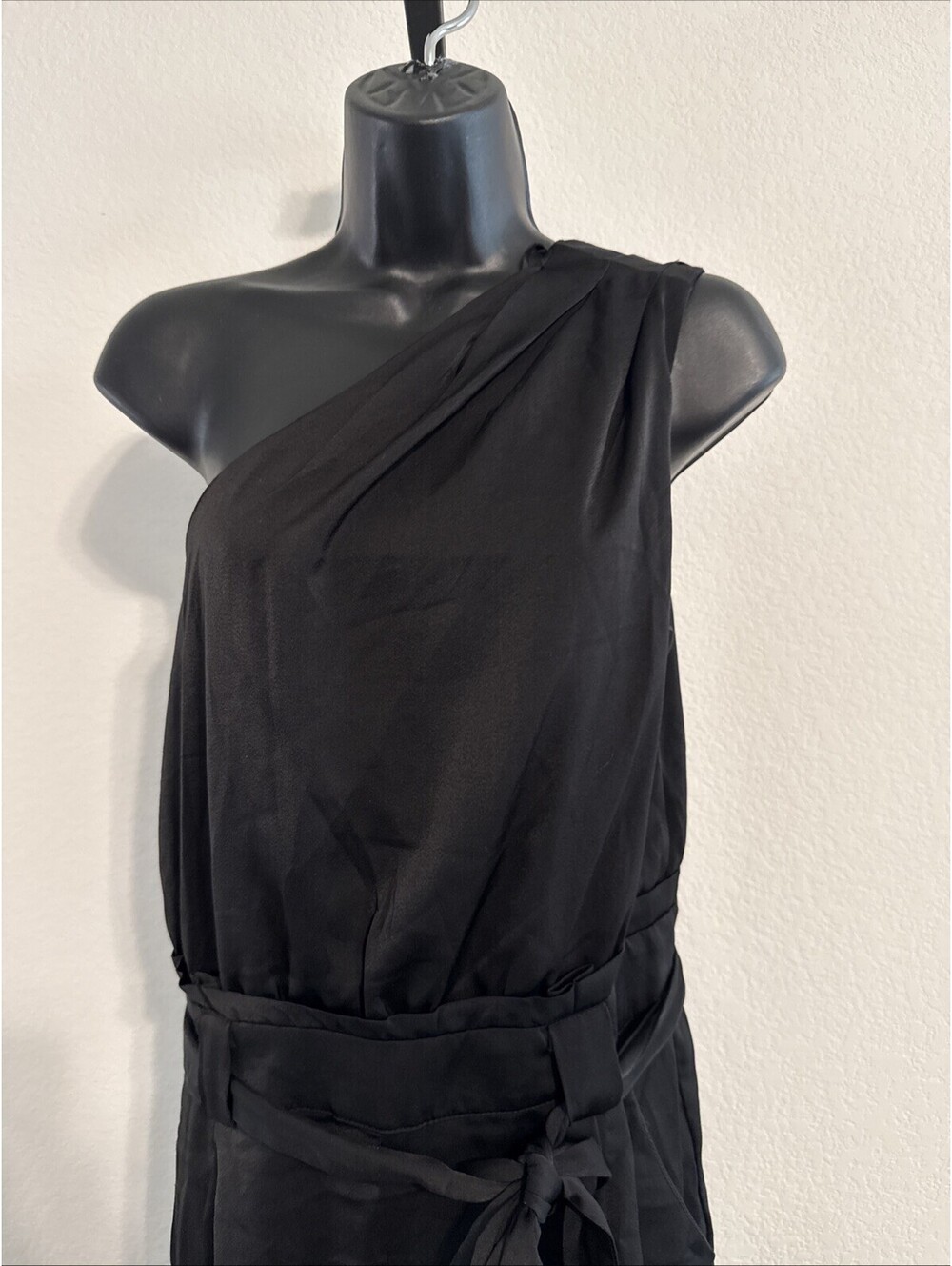 Talulah Black One Shoulder Belted Jumpsuit - MED - Picture 2 of 11